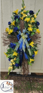 Grapevine Cross  of Silk FFA colors 