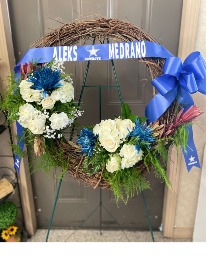 Grapevine Wreath Funeral Wreath