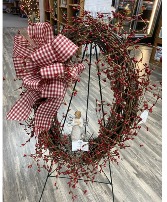 Grapevine wreath & Remberance Willow Tree  Silk Arrangement 
