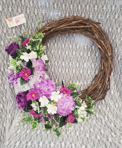 Grapevine Wreath w/ Silks