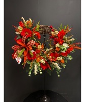 Grapevine wreath  with silk 