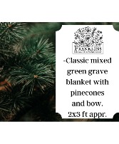 Grave Blanket Mixed Greens Grave Blanket