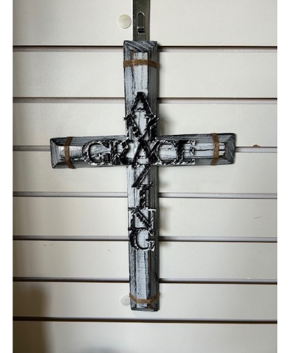 Gray Amazing Grace Cross 