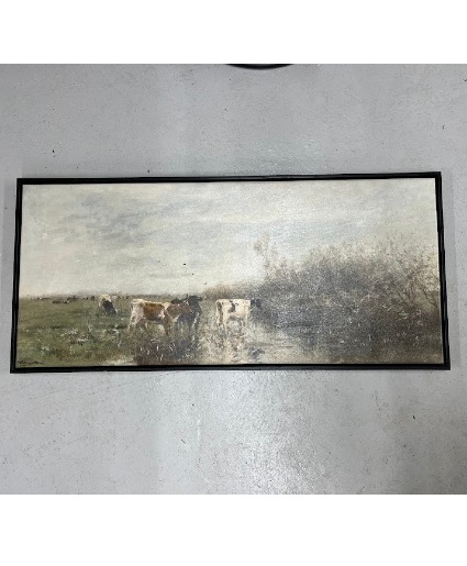 Grazing Cow Canvas art