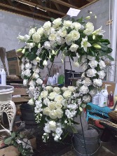 Great Sorrow White Funeral Wreath