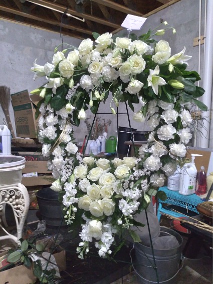 Great Sorrow White Funeral Wreath