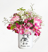 Greatest Mom Freshcut Flowers in a 16oz mug...