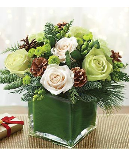 Green Christmas Floral Arrangement