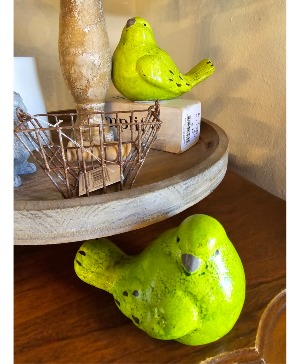Green crackle bird set Gift items house and home