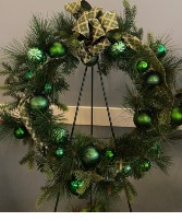  greetings  1 only  handmade  holiday silk wreath perfect for the holidays 