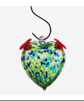 Green Heart-Shaped Hummingbird Feeder Gift