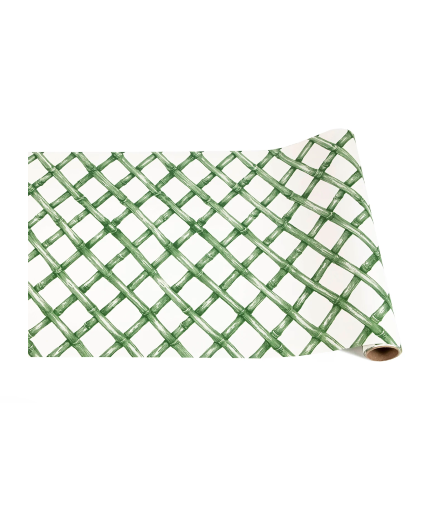 Green Lattice Runner Table Top