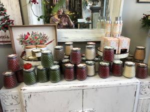 Green leaf candles Winter Scents gift items