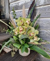Green Machine Cymbidium Orchids with a Variety of Greens