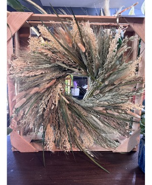 Green & Natural Grains Wreath 