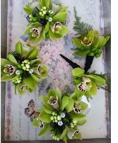 Green Orchid Wrist Corsage 