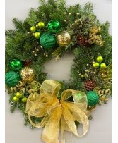 Green & Red Christmas Wreath Wreath