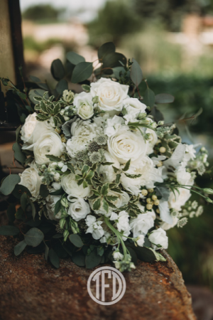 Green & white  Bridal Bouquet
