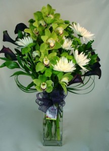 Green Zen Orchids and Callas