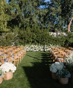 Grounded Arch and Floor Grouping Wedding