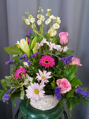 Grower Direct's Basket of Blooms Funeral Flowers
