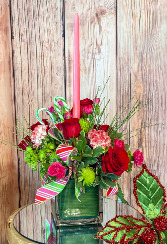 Gumdrops and Roses  Christmas Arrangement