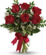 Half Dozen Red Roses Vase Arrangement