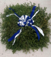 Half Blanket with Double Bow Cemetery Decoration
