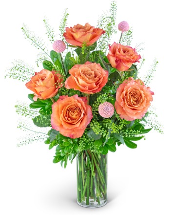 Half Dozen Free Spirit Rose Symphony Flower Arrangement in Nevada, IA | Flower Bed