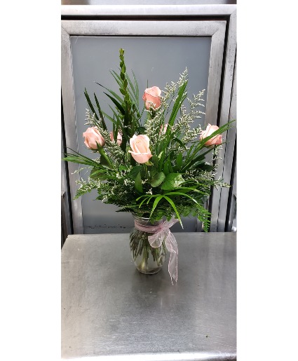 Half Dozen Pink Roses 50.95, $60.95