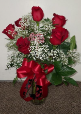 Half Dozen Red Rose Vase     FHF-V74 