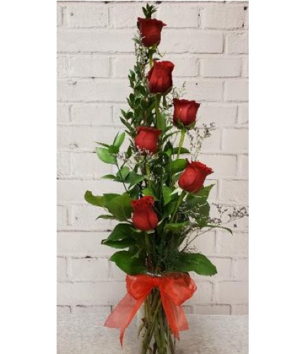 Half Dozen Red Roses Arrangement 