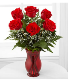 Burning Red Half Dozen Floral Arrangement 