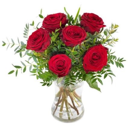 HALF DOZEN RED ROSES ROSES 