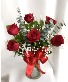 Half Dozen Red Roses Vase Arrangement