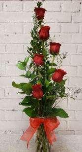 Half Dozen  Rose Vase 