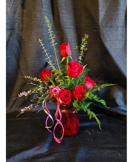 Half Dozen Roses floral arrangement