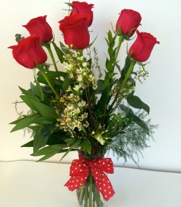Half Dozen Roses Rose Arrangement