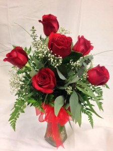 Six Premium Roses Vase Arrangement in Detroit Lakes, MN - DETROIT LAKES ...