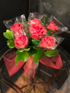 Half dozen strawberry roses Edible confection