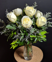 Half Dozen  White Roses