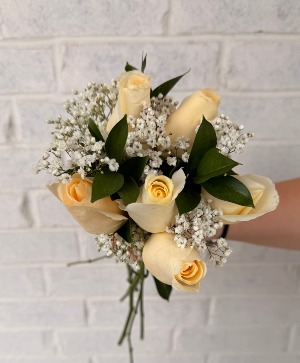 Half Dozen White Roses  Prom
