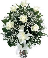 Half Dozen White Roses Roses