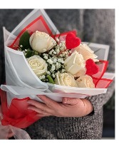 Half Dozen Wrapped Roses 