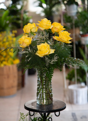 Half Dozen Yellow Roses  