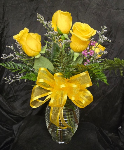 Half Dozen Yellow Roses Fresh cut 
