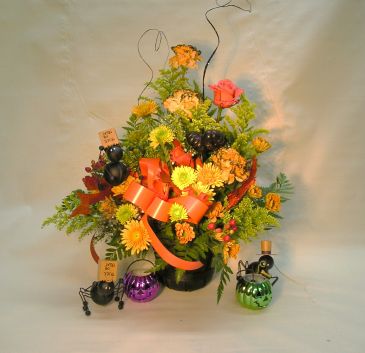 Halloween Black Basket Margot's Delivery Area Only