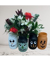 Halloween buddies Flower arrangement (please let us know in the special instructions which vase you would like)
