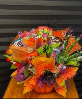 Halloween Candy Pumpkin Candy Bouquet 