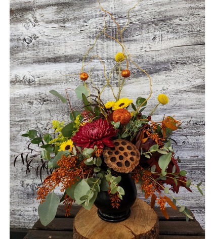 Halloween Cauldron Garden  Arrangement 